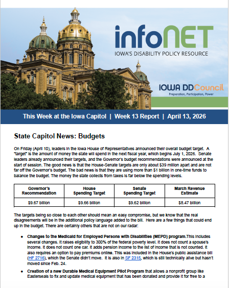 Thumbnail of this week at the capitol for week 13 - click for PDF