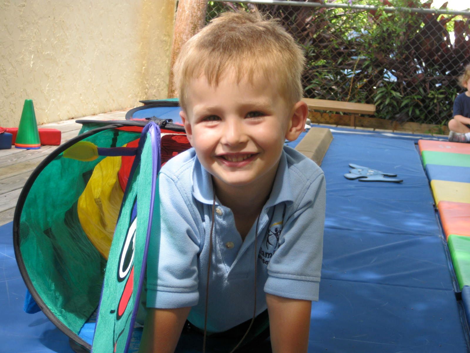 Montessori child during gymnastic activity