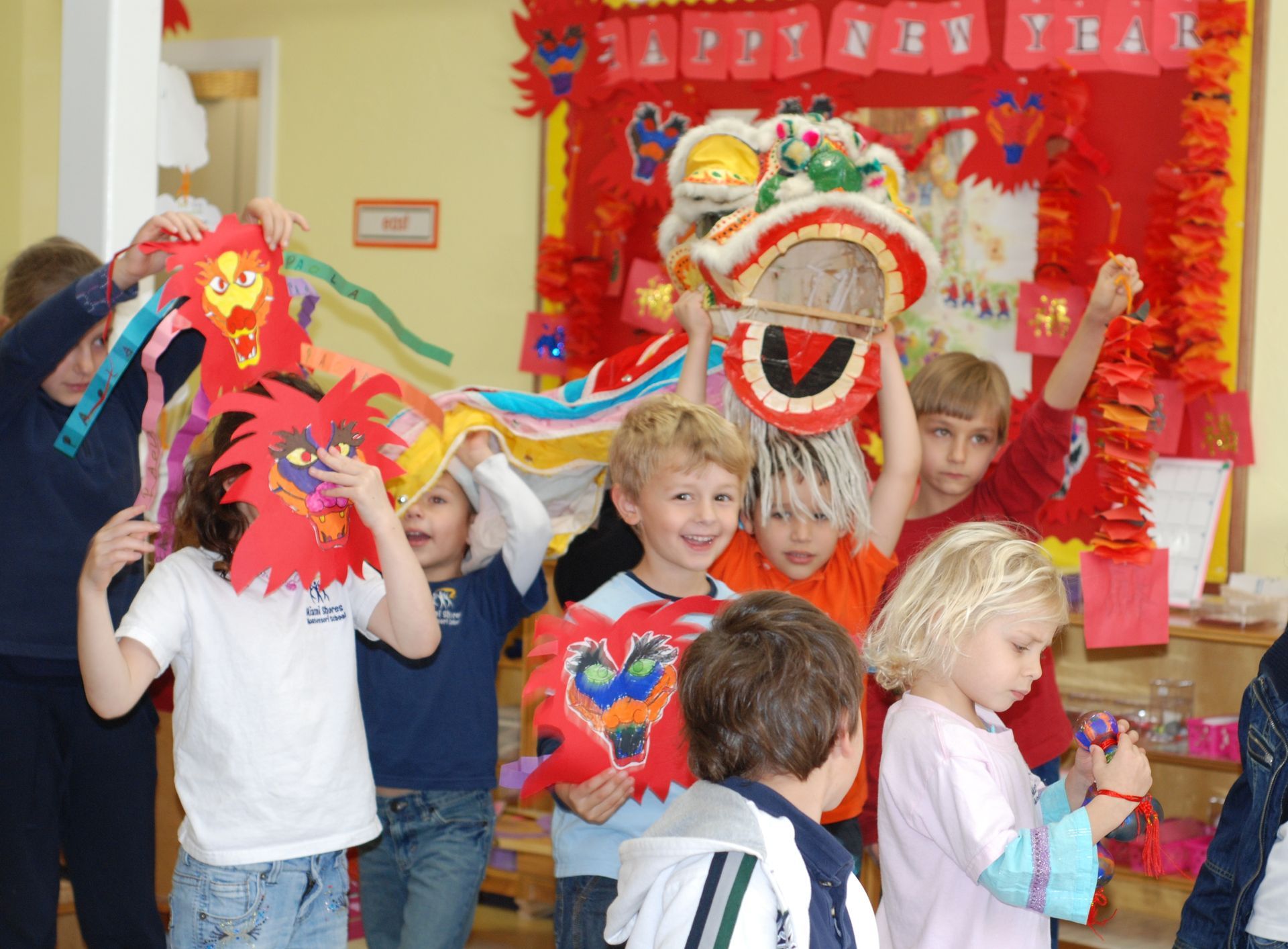 Montessori children during a cultural event