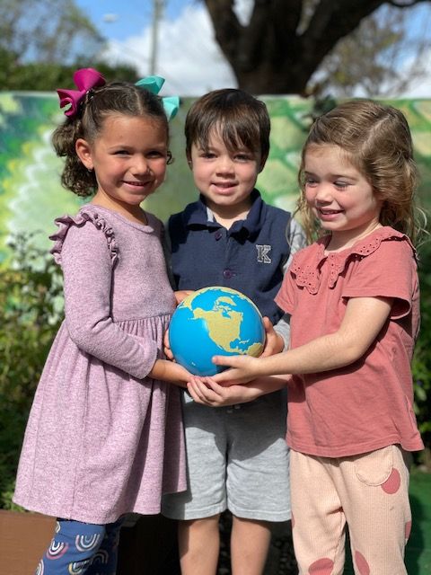 Montessori children during Earth Day Pictorial
