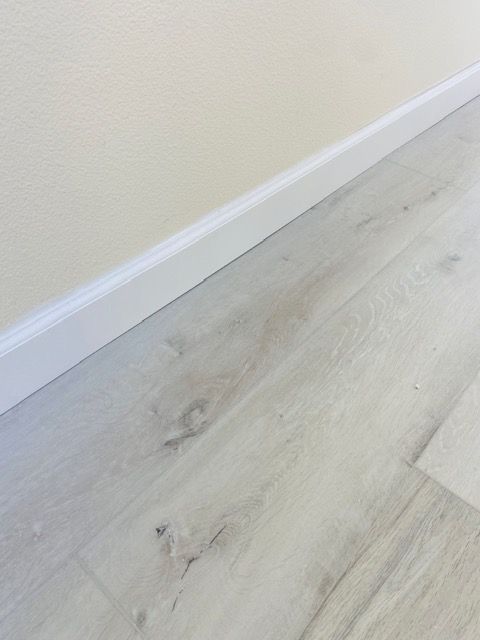 new baseboards on vinyl plank floors NorthCounty CA