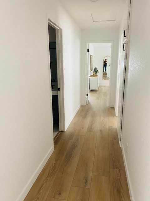 laminate floor installation NorthCounty hallway