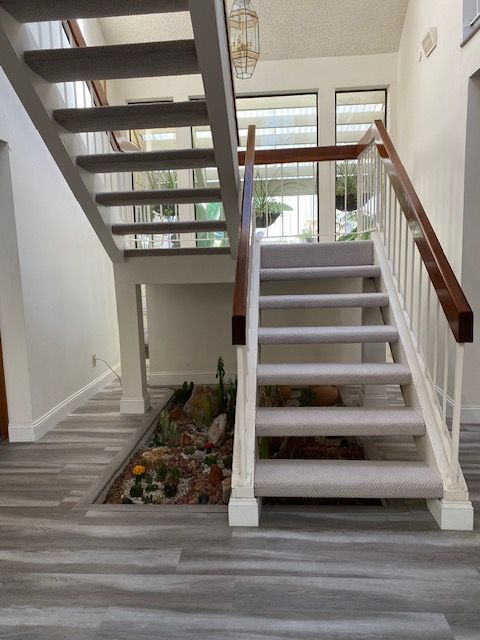 northcounty SD ca carpet staircase installation near me wrapped stairs