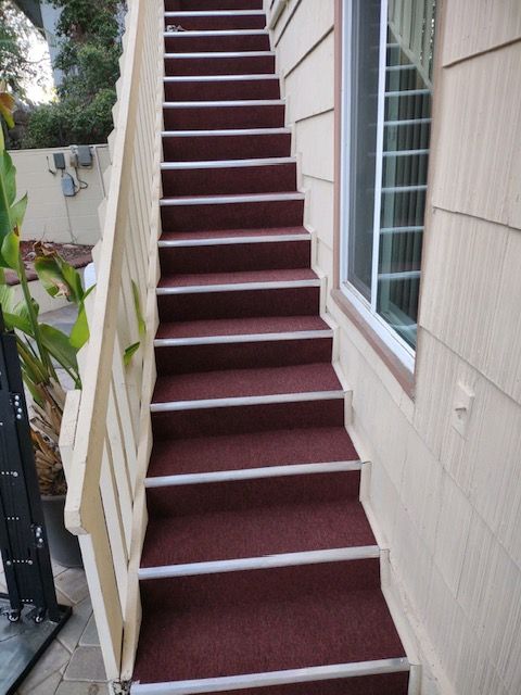 outside staircase new carpet  installation near me northcounty SD 