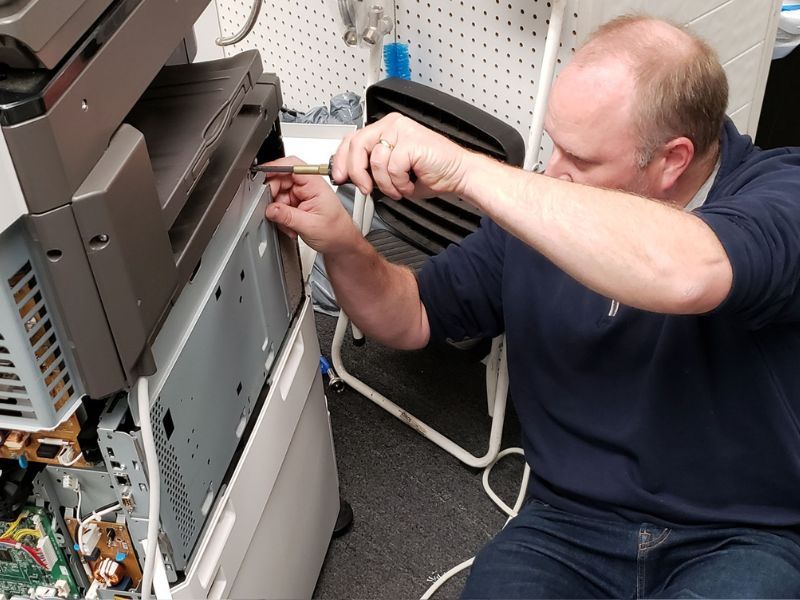 Jor Carrara fixing client refurbished copier