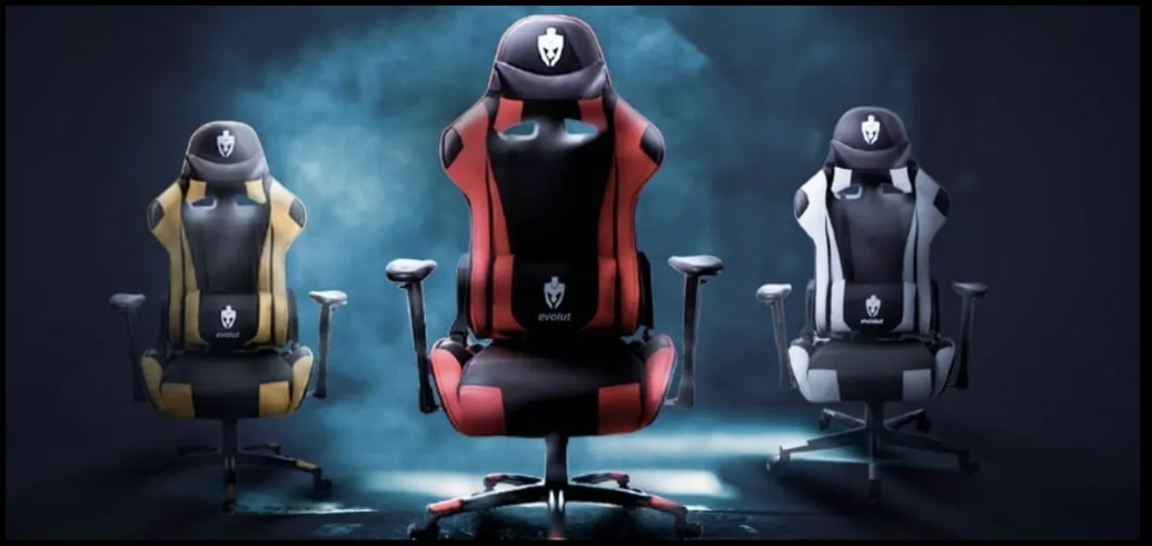 Cadeira-Gamer-Com-Encosto-Super-Alto-Com-Apoio-Para-A-Cabeça-E-Almofada-Com-Regulagem-De-Altura-Para-A-Lombar-Com-Apoio-De-Braço-Com-Regulagem-De-Altura-E-Base-Preta-Com-Estrela-Personalizada-Com-Detalhes-Vermelho-Nas-Pontas-E-Rodinhas-Personalizadas-Estilo-Rodas-De-Carro-De-Corrida-Revestimento-Do-Assento-E-Encosto-Preto-Com-Detalhes-Vermelho