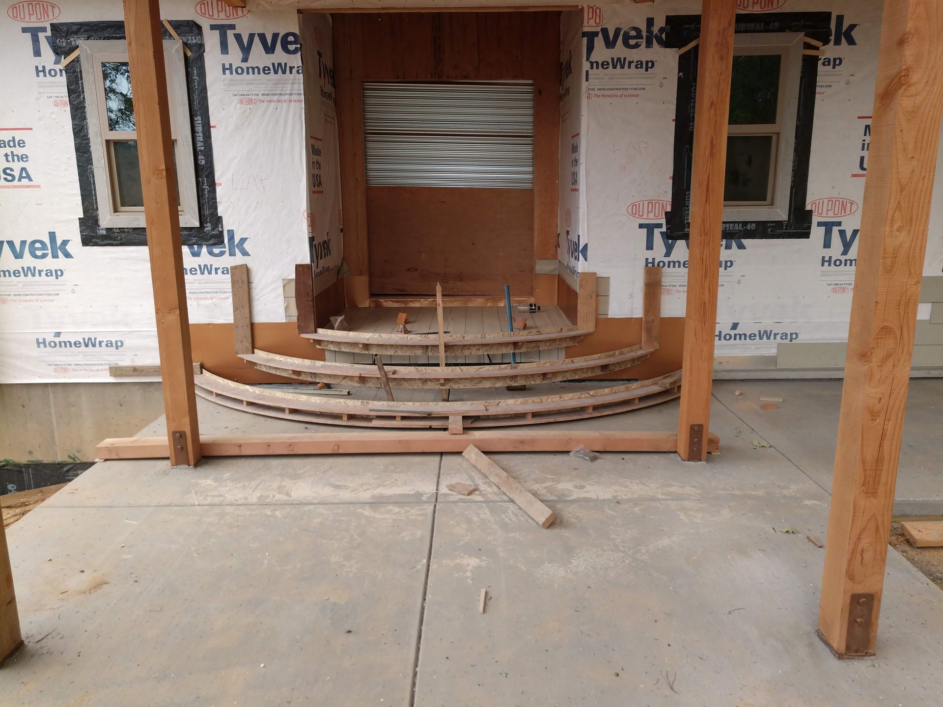 Entry way being built
