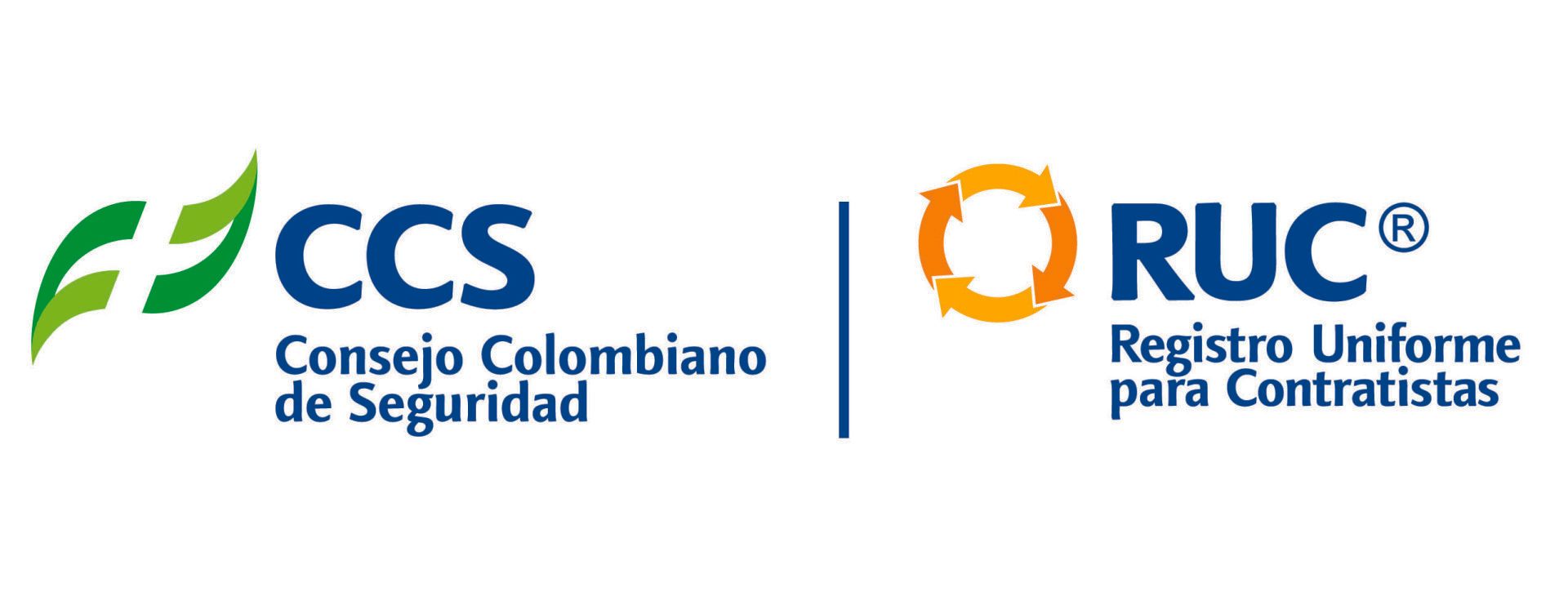 Two logos for consejo colombiano de seguridad and ruc