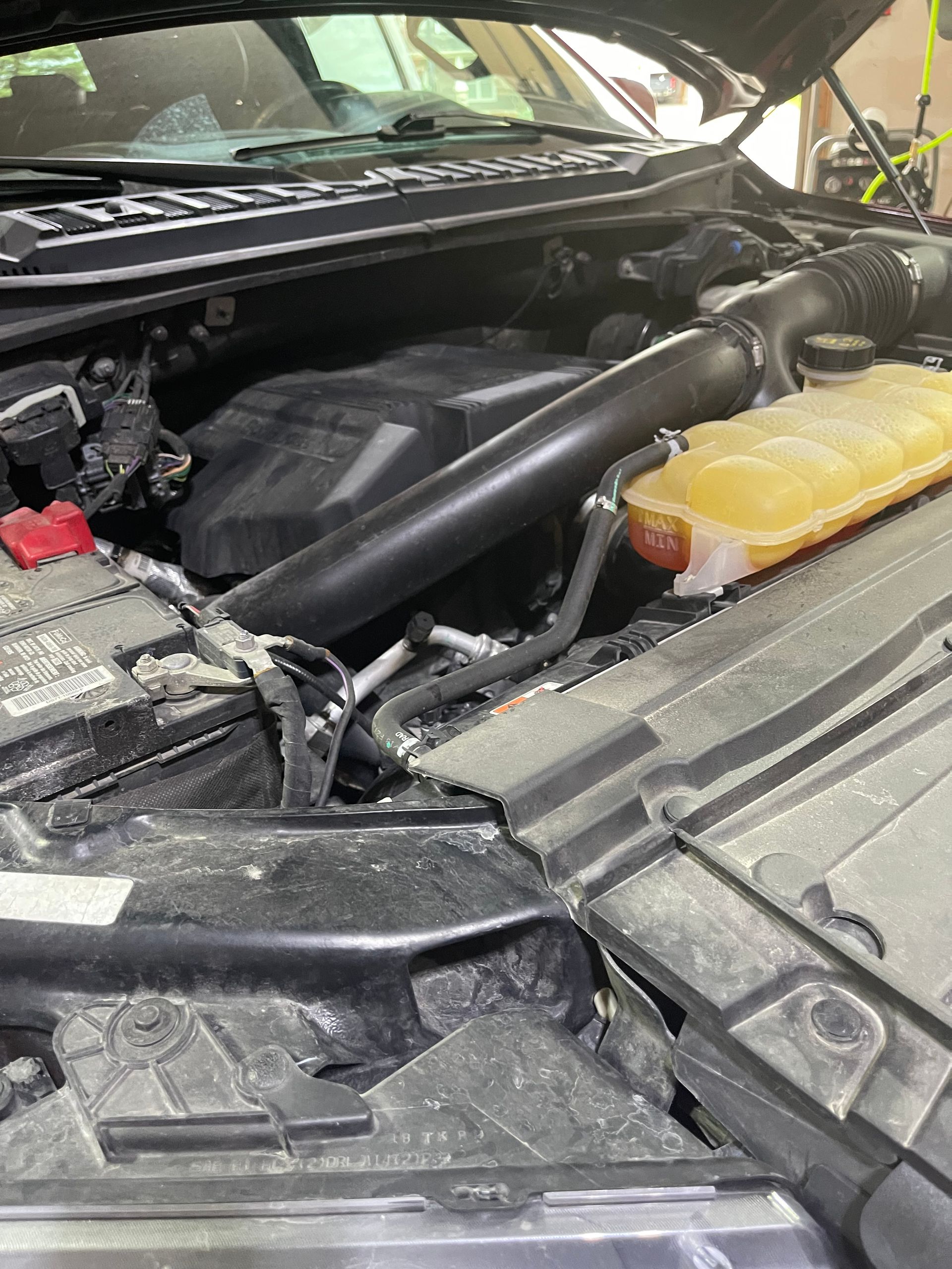 F150 dirt engine bay before