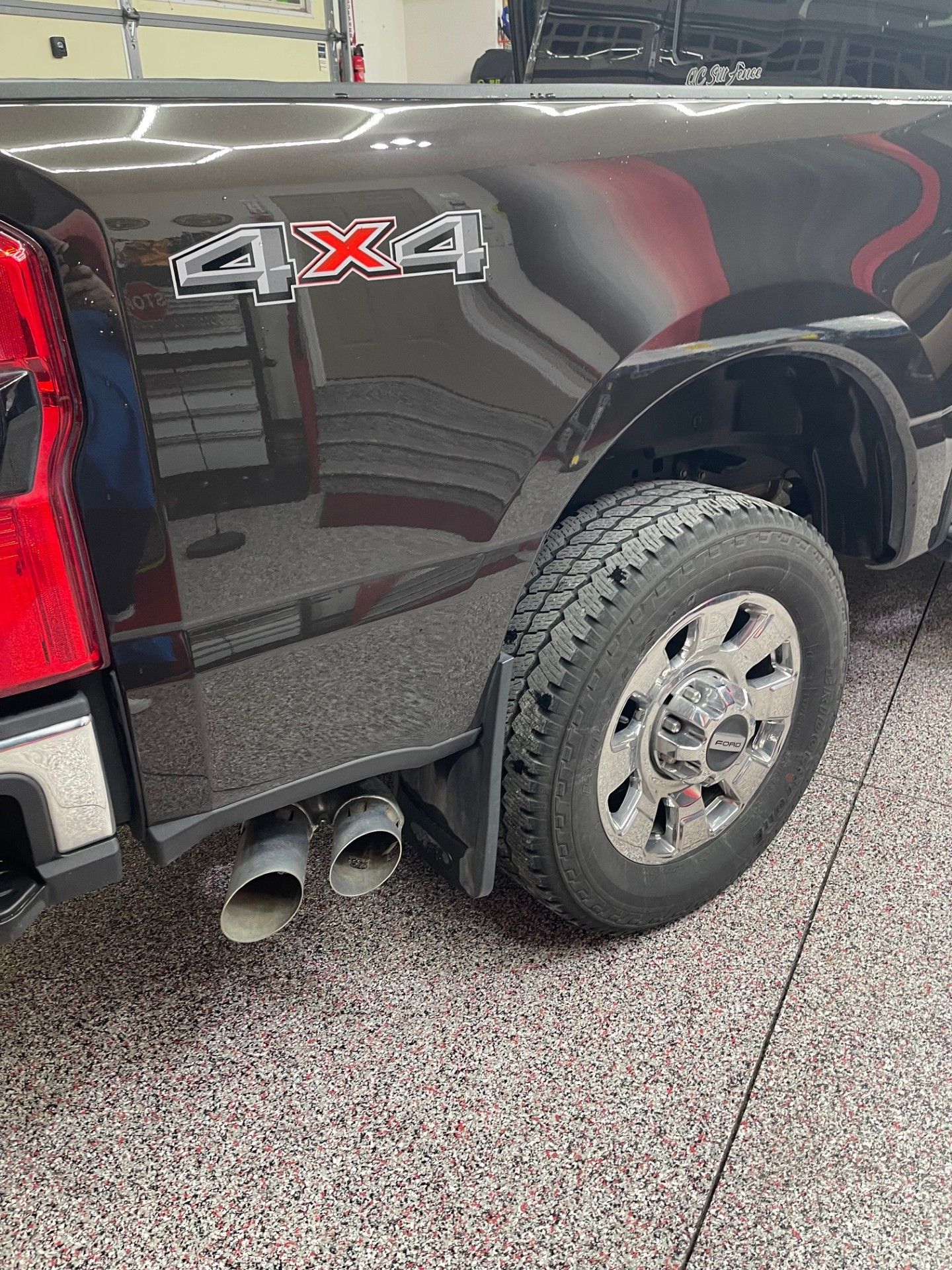 F250 Chrome pipes before polish