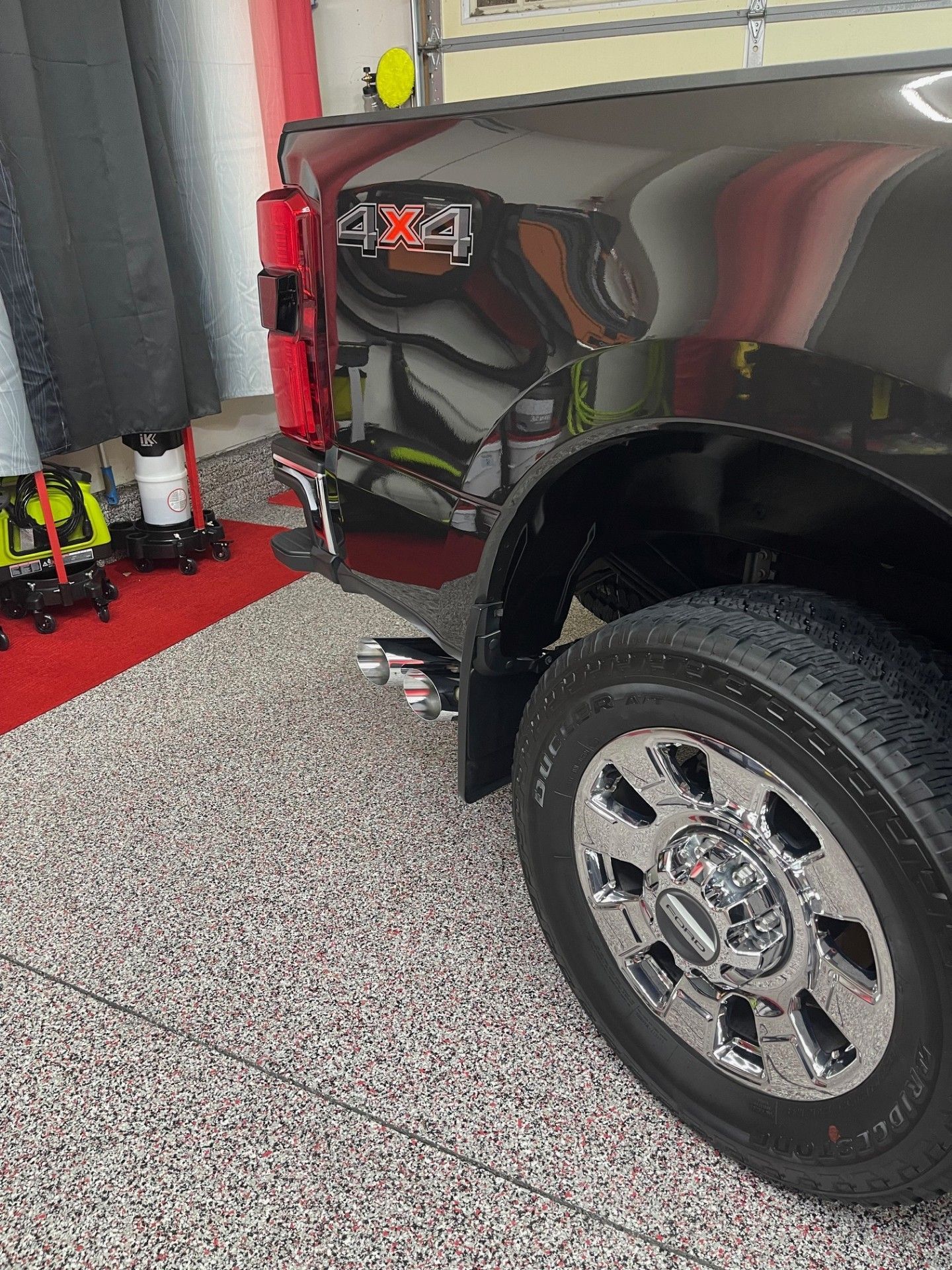 F250 Chrome Pipes after polish