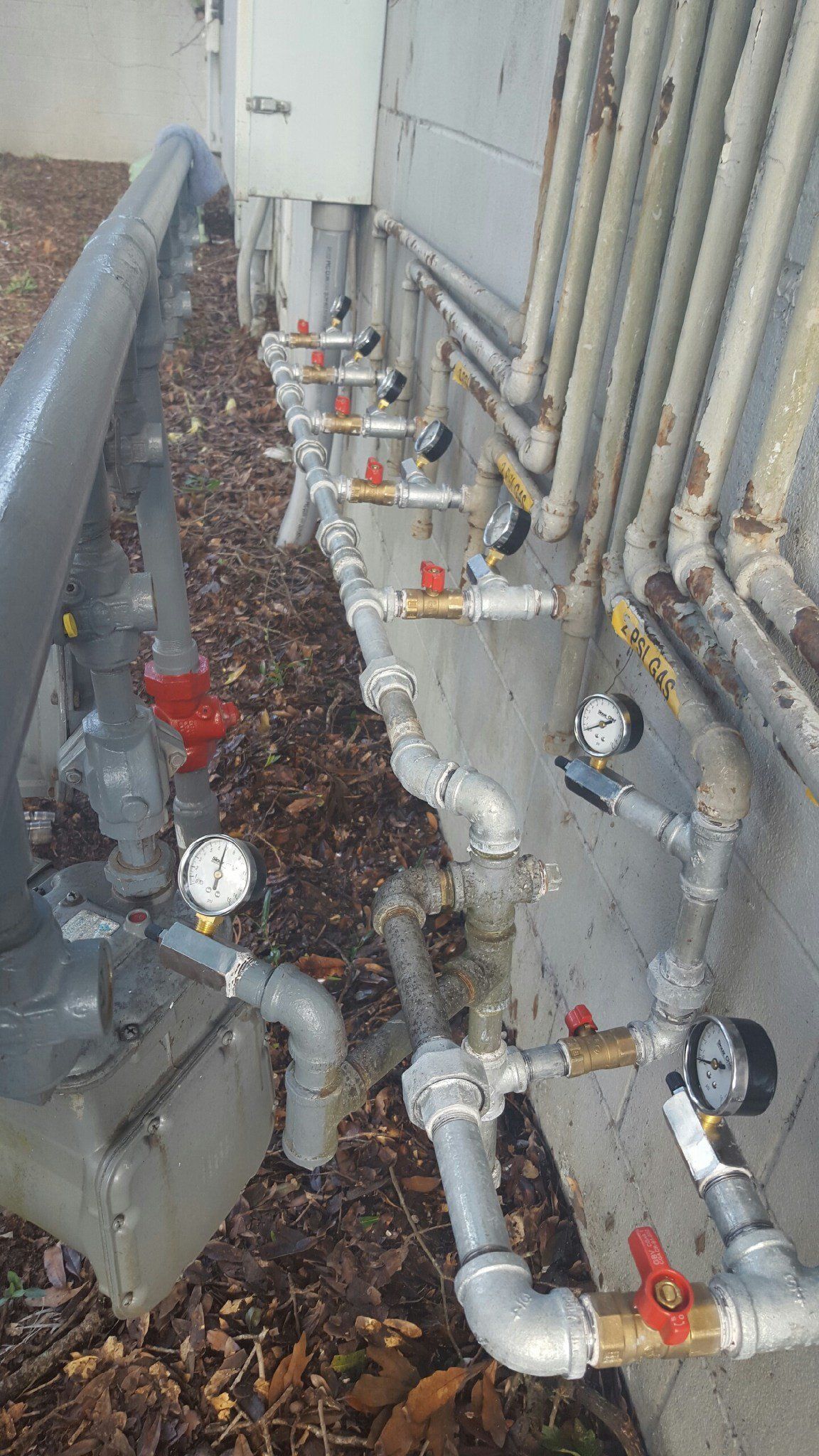 System of Cast Iron Pipes Outside Pace, FL Business