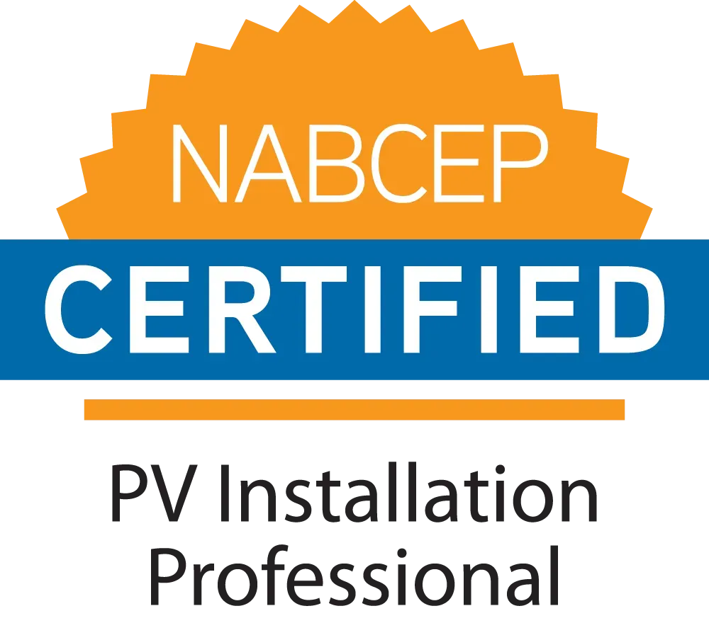 The logo for nabcep certified pv installation professional.