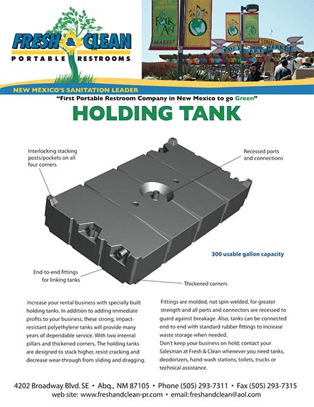 Holding Tank Brochure - Portable Restrooms in Albuquerque, NM