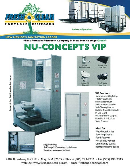 Nu-Concepts VIP Brochure - Portable Restrooms in Albuquerque, NM