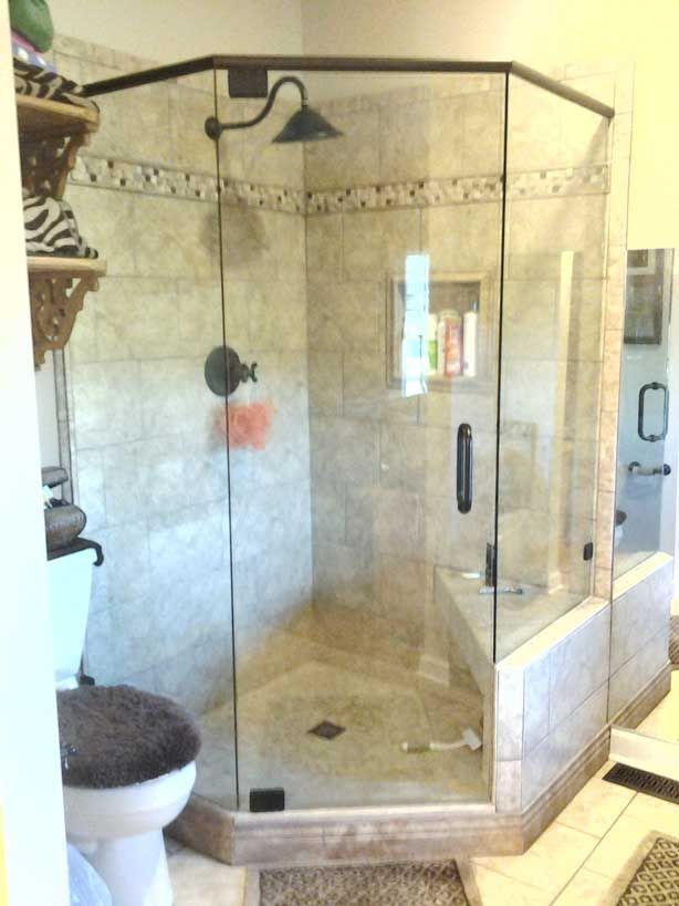 A Bathroom With A Walk In Shower And A Toilet — Somerset, KY — Somerset Burnside Garage Door & Glass Co Inc