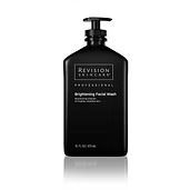 Black bottle of Revision Skincare Brightening Facial Wash with a pump dispenser.