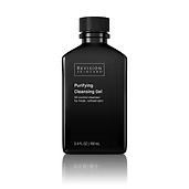 Black bottle of Revision Skincare Purifying Cleansing Gel for face with black cap.