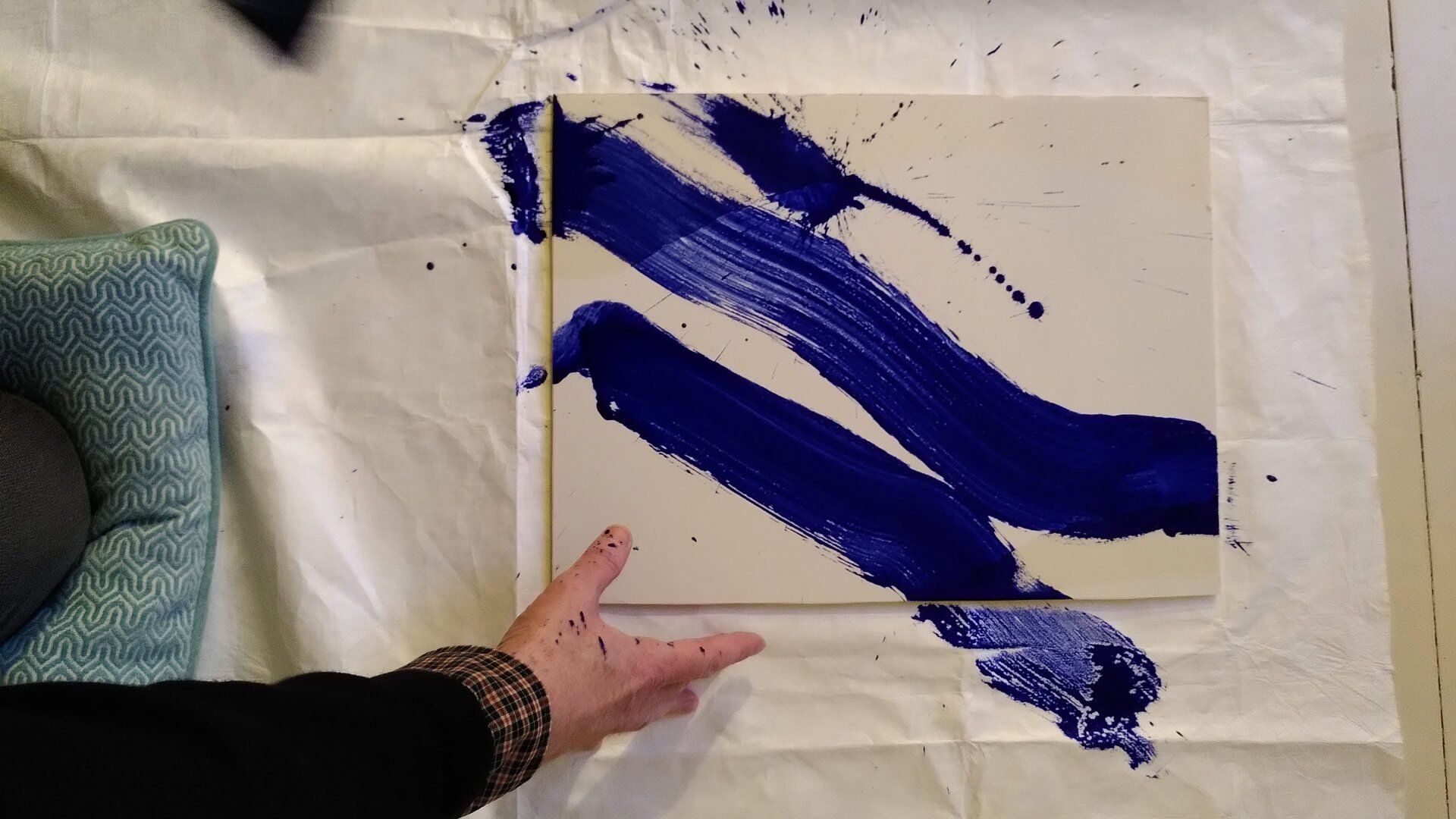 Yves Klein Blue Tempera contemporatyart hand painting