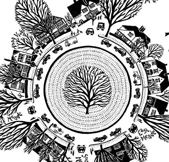 anna violet, black and white, manchester, circle