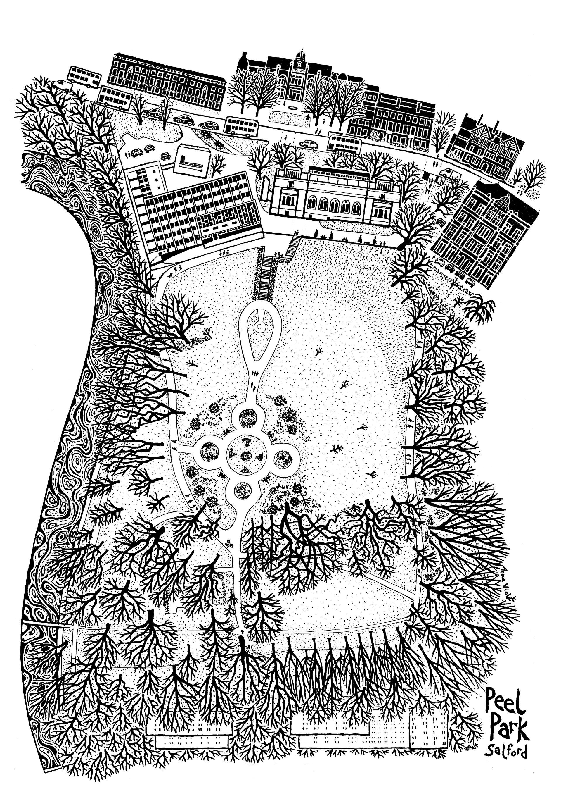 anna violet, Salford Museum & Art Gallery,Peel Building, Salford University Campus, River Irwell, WCM library, salford,manchester, anna violet illustrator