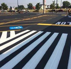 Road Striping - Asphalt Road With Stripes in Kent, WA