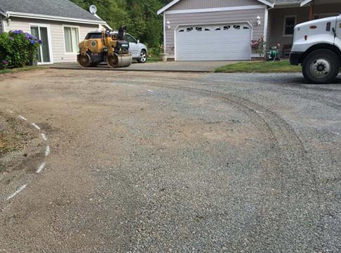 Before Asphalt - Old Curved Asphalt in Kent, WA