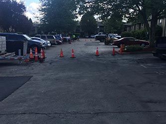 Sealcoating Before - Asphalt Without Sealcoat in Kent, WA