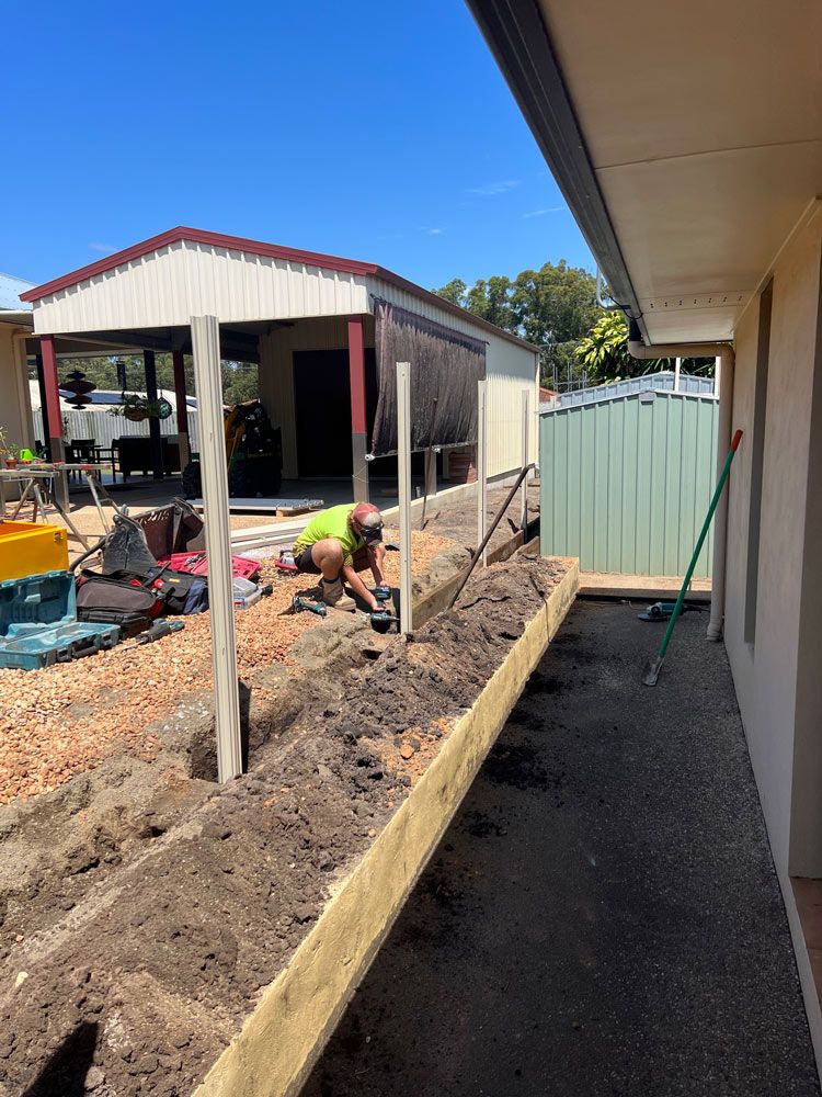Preparing for Fence Installation — Landscaper in Bundaberg, QLD