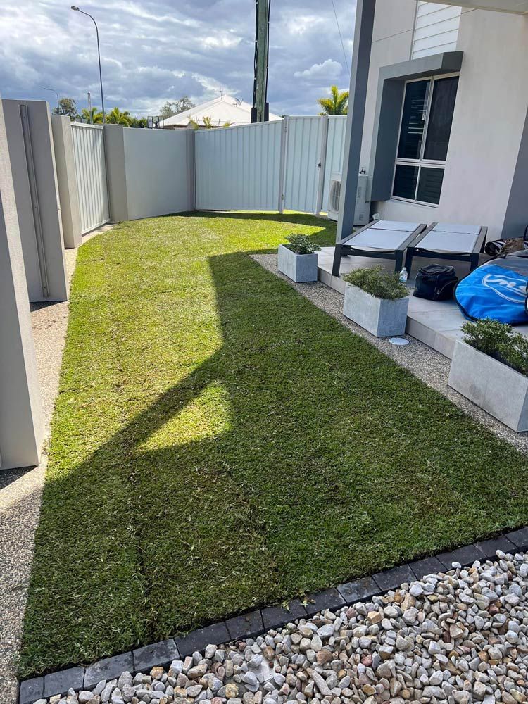 Landscaped and Fenced Small Area — Landscaper in Bundaberg, QLD
