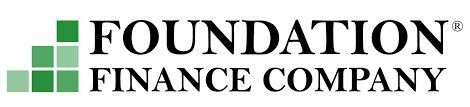 The logo for the foundation finance company is green and white.