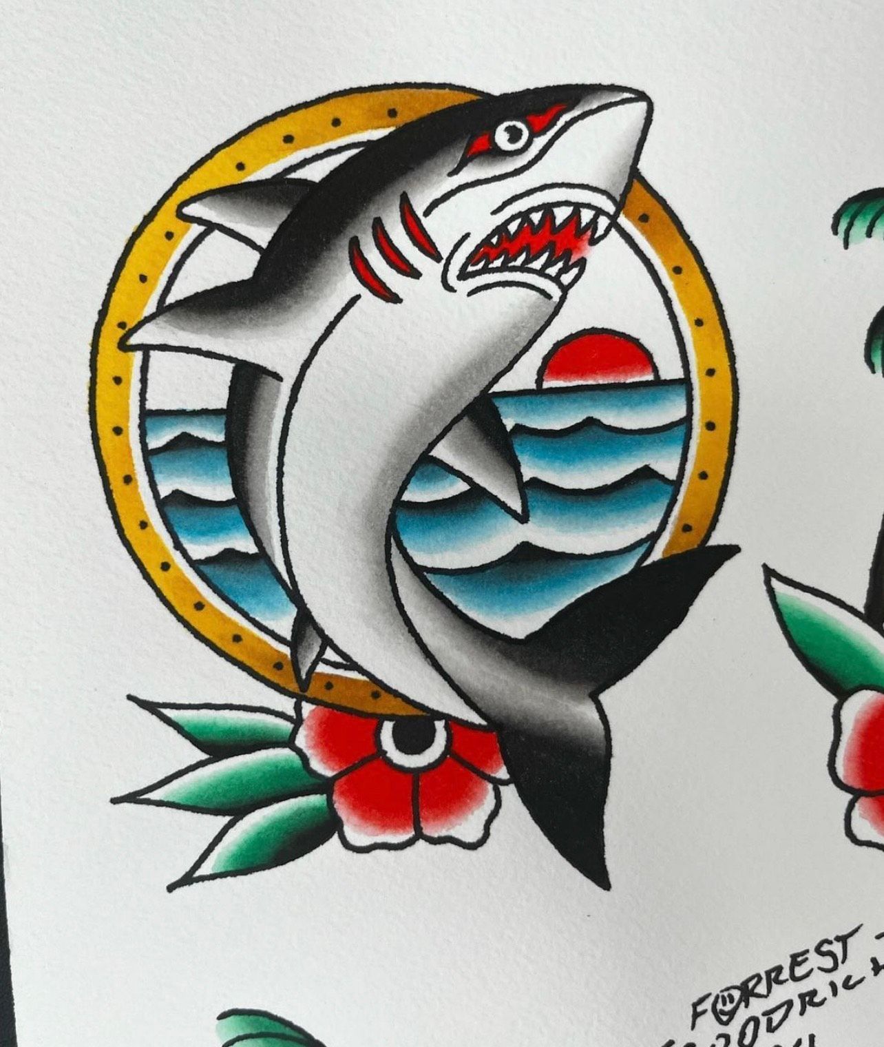 shark tattoo by American Made Tattoo