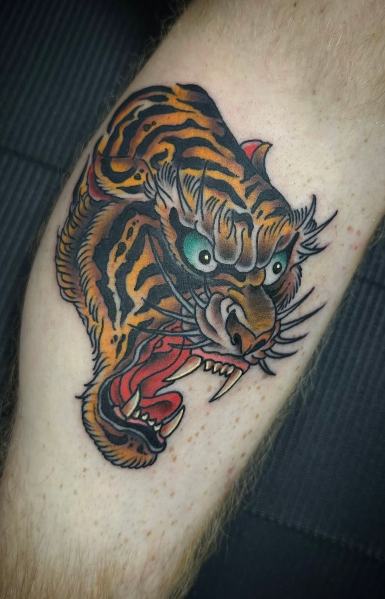 Traditional-tiger-head-tattoo-best-tattoo-shop-Wahiawa-flash-tattoo-walk-in-tattoo-shop-near-me-Wahiawa-American-made-tattoo