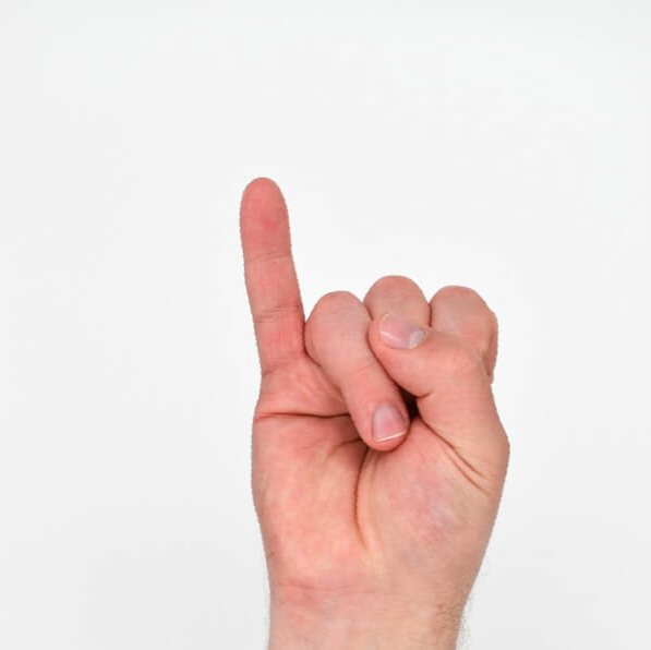 Letter 'I' in Sign Language (ASL)