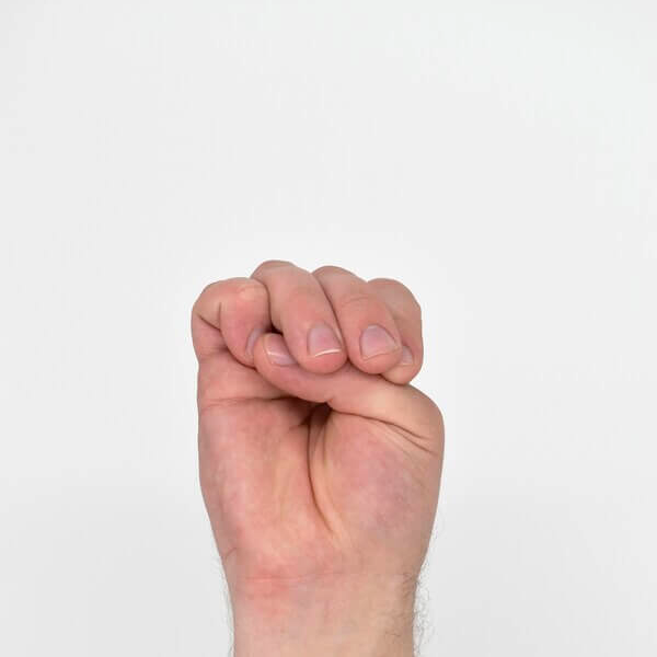Letter 'M' in Sign Language (ASL)