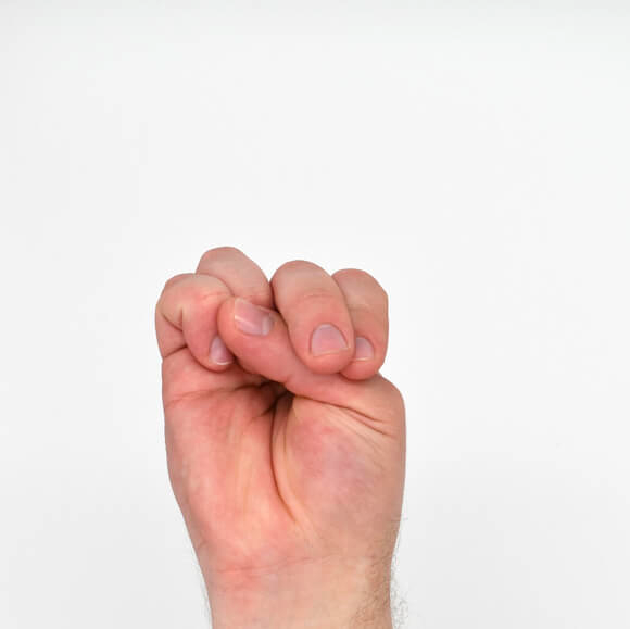 Letter 'N' in Sign Language (ASL)