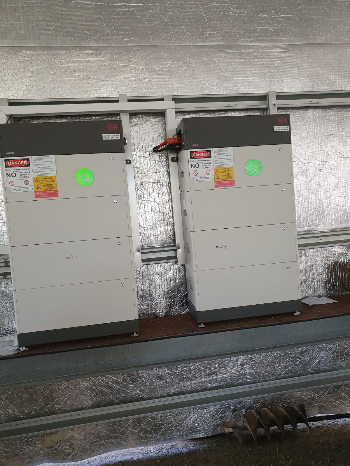 solar battery storage units