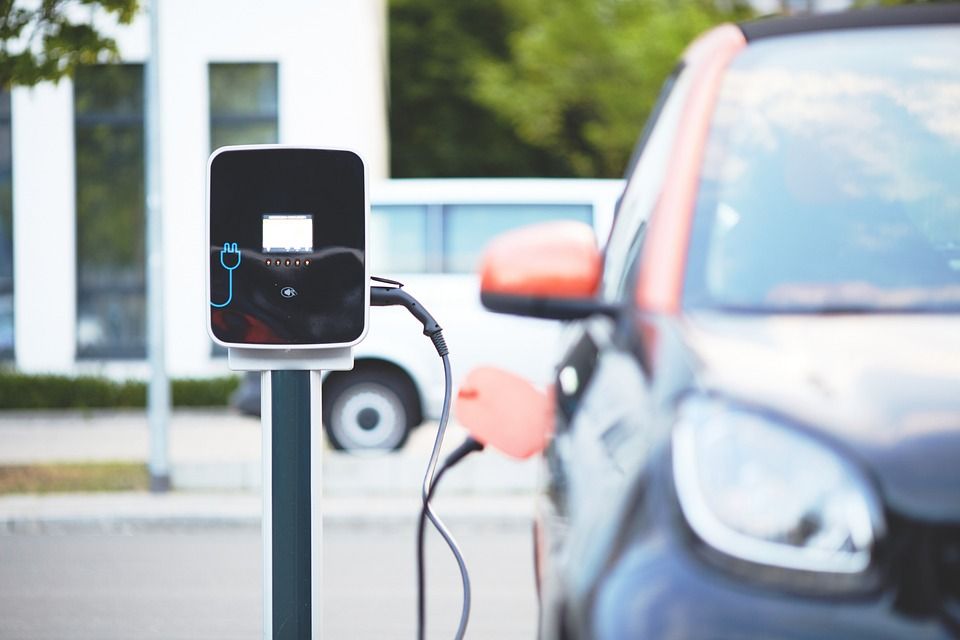 electric car being charged