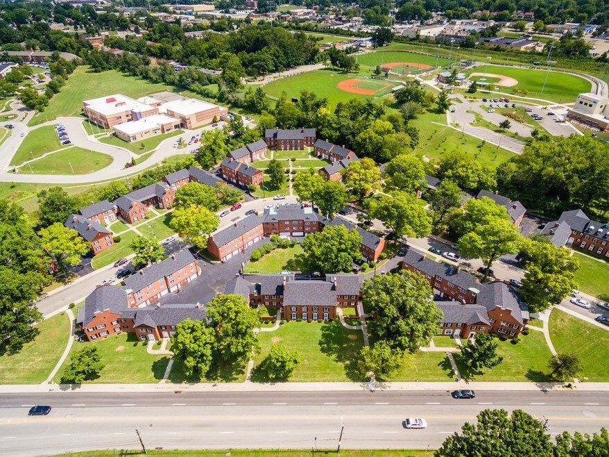 Interior Photo of 860 East Kitchen with White Cabinets and Black Appliances