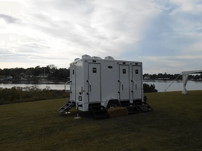 Mobile toilet in the fields — Callao, VA — W.C. Lowery, Inc