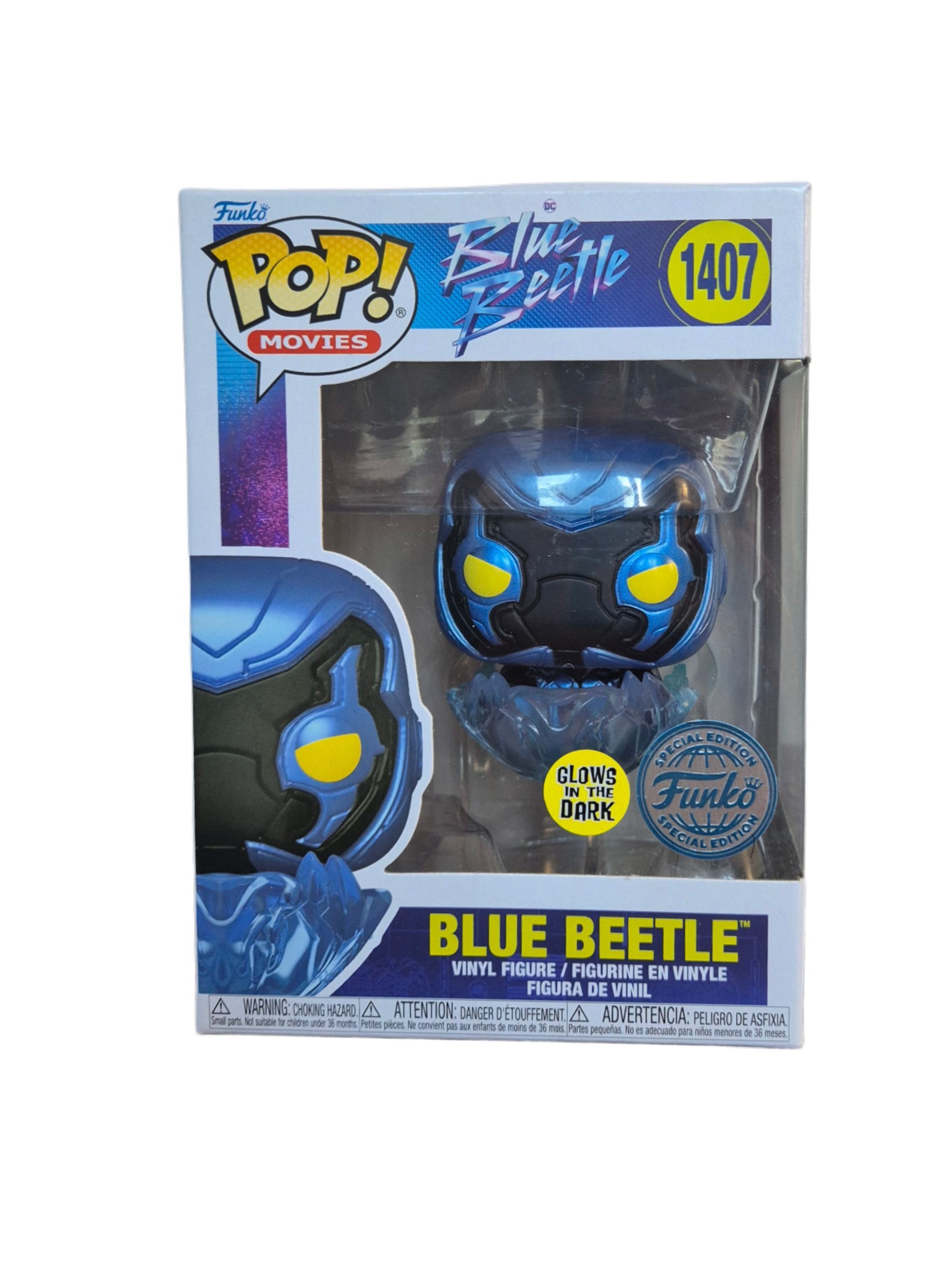 Funko Pop! DC Blue Beetle nummer 1407 special edition glow in the dark