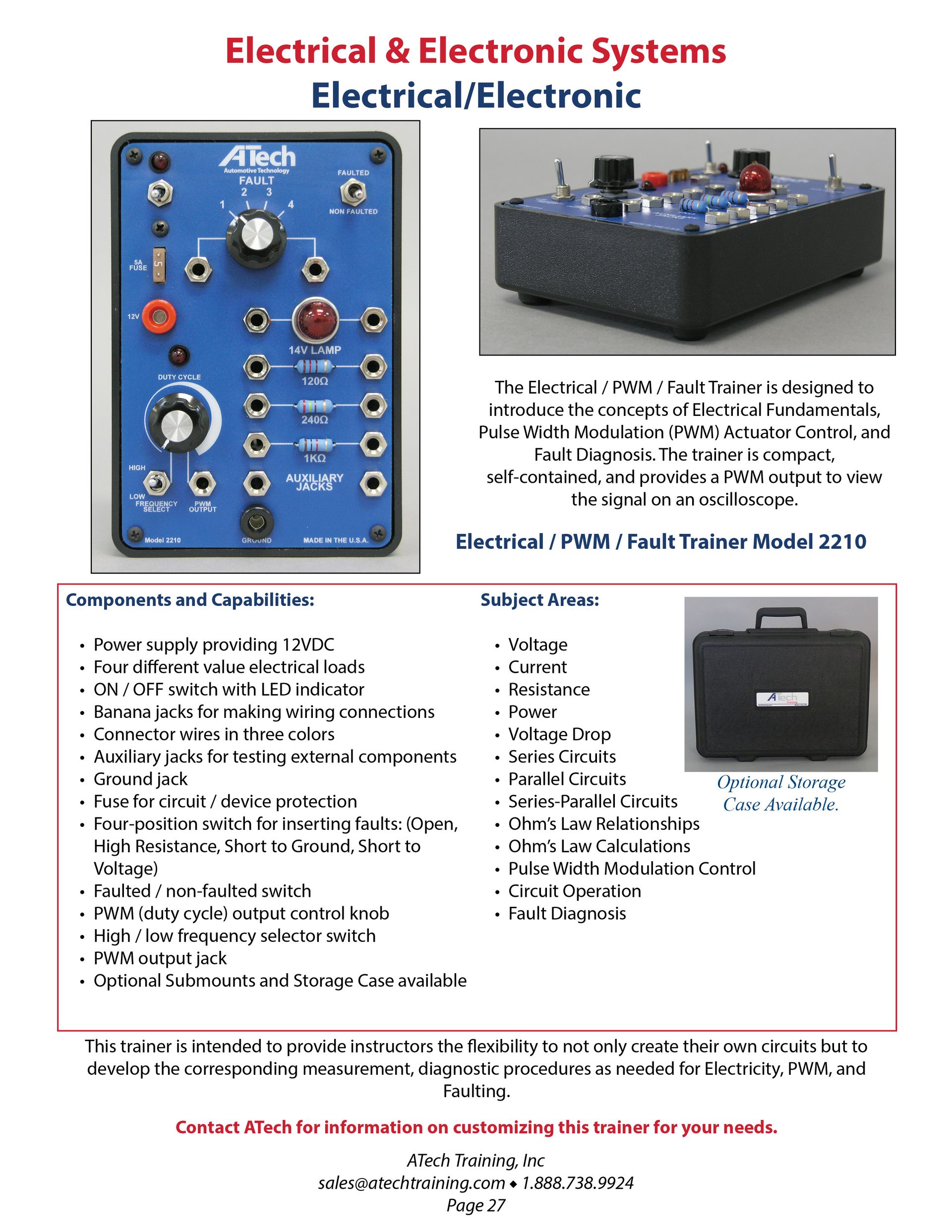 A brochure for electrical and electronic systems electrical / electronic