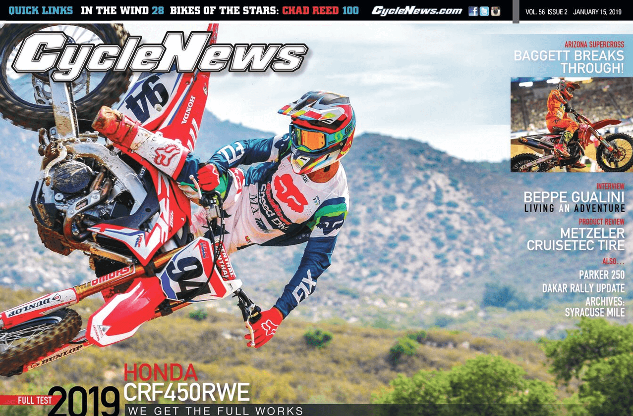 CycleNews 2019 Honda CRF450RWE | CycleNews America's Motorcycle News Source