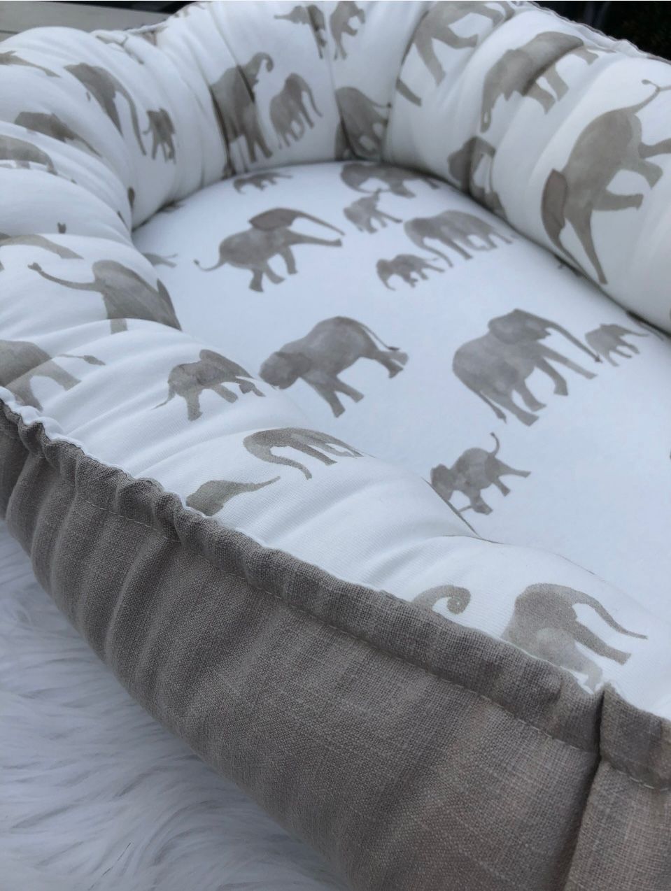 Babynestje olifanten linnen