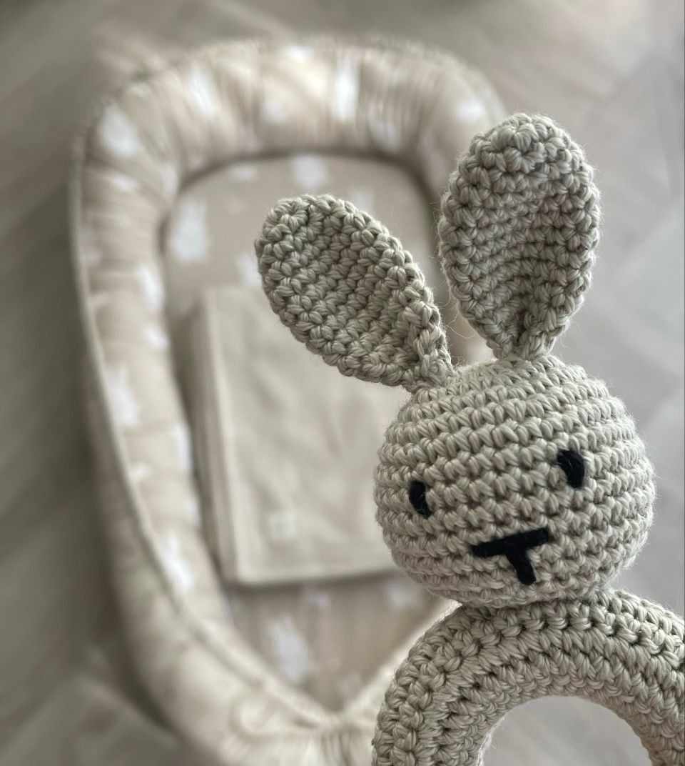 Bijtring rammelaar konijn- gehaakt