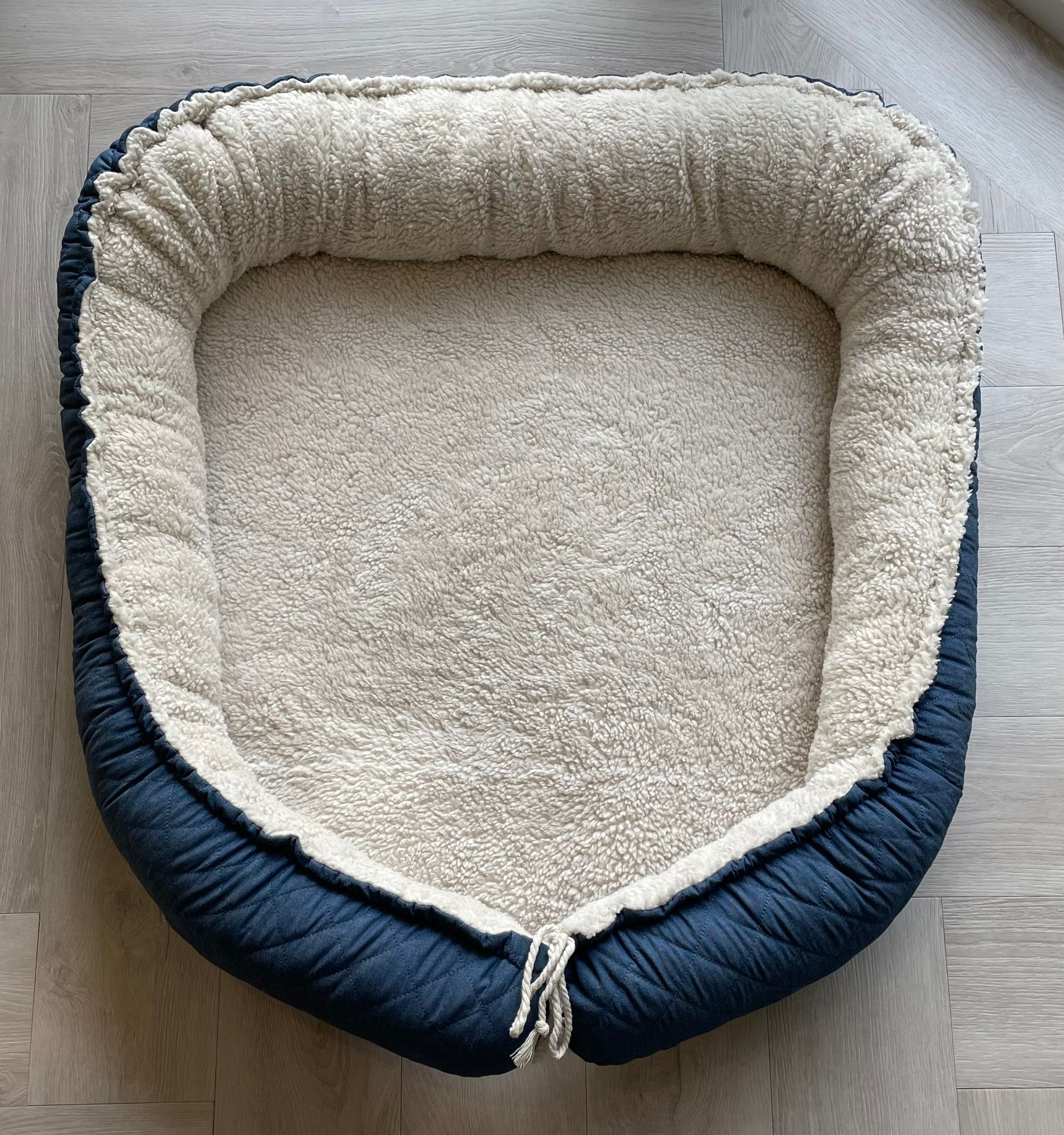 Tweelingbabynestje denim teddy