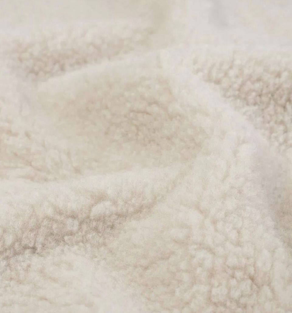 Wollen wiegdeken 75x100cm-merino wol naturel- enkellaags