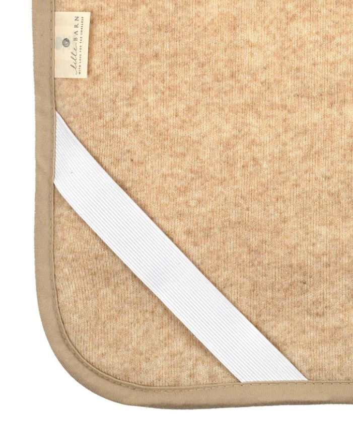 Wollen onderlegger/ onderdeken wieg 40x80 cm- merino wol amandel