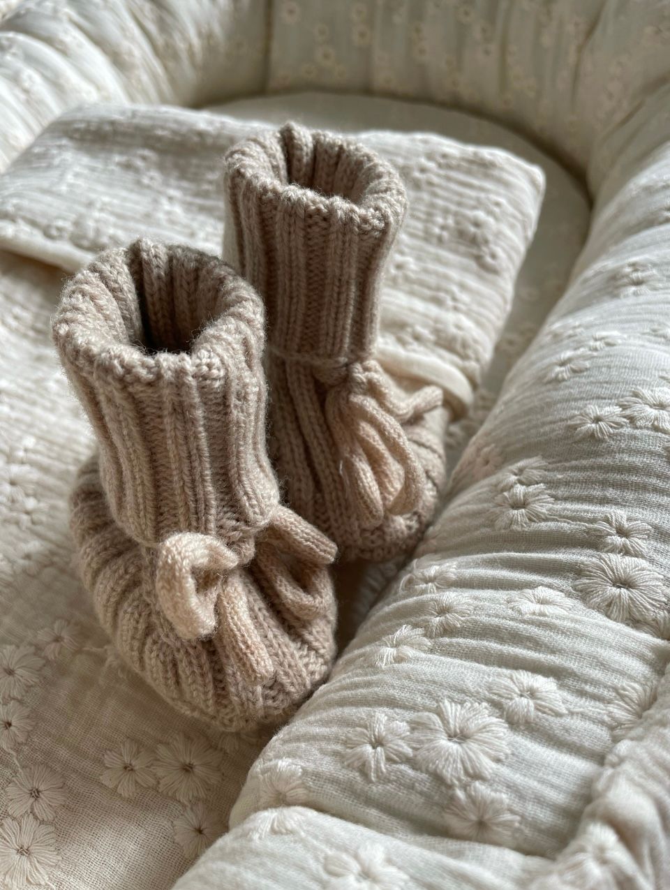 Merino sokjes zand rib