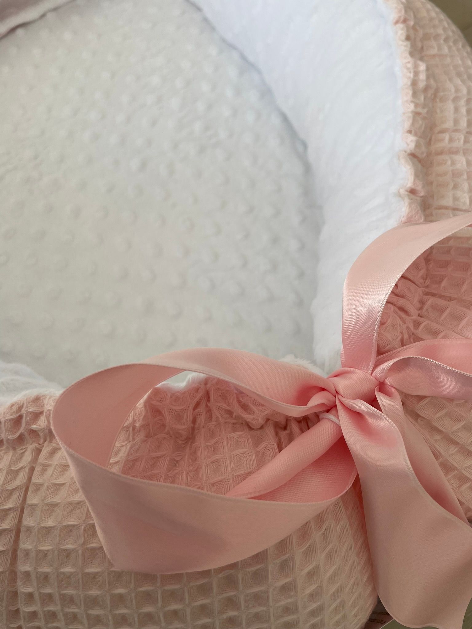 Babynestje roze minky fleece